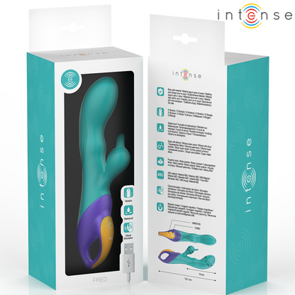 INTENSE FRED - Premium waterproof vibrator with clitoral stimulator