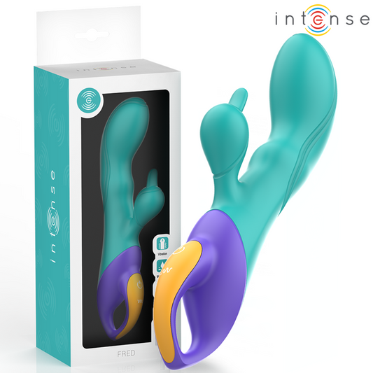 INTENSE FRED - Premium klases ūdensizturīgs vibrators ar klitora stimulatoru