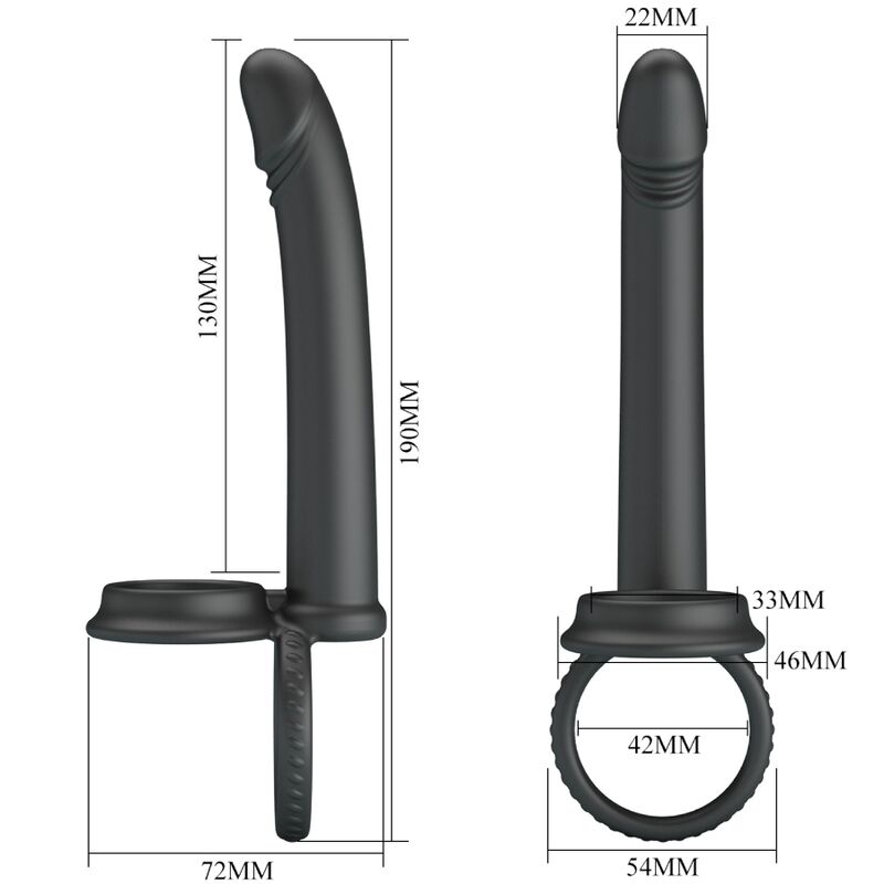 PRETTY LOVE - DILLION vibrating double penetration cock ring