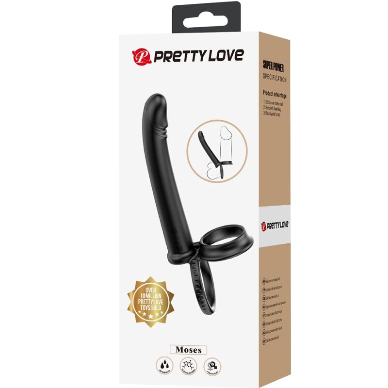 PRETTY LOVE - DILLION vibrating double penetration cock ring