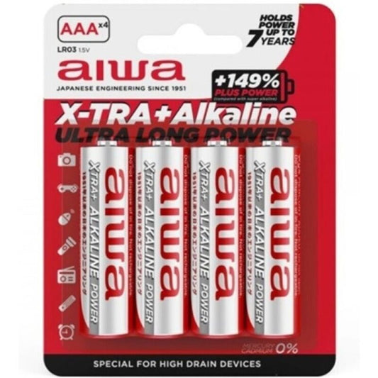 AIWA - X-TRA ЩЕЛОЧНЫЕ батарейки AAA