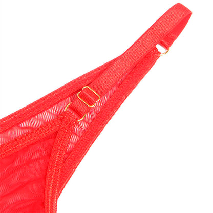 SUBBLIME red set with heart-shaped bra and panties - red (S/M)