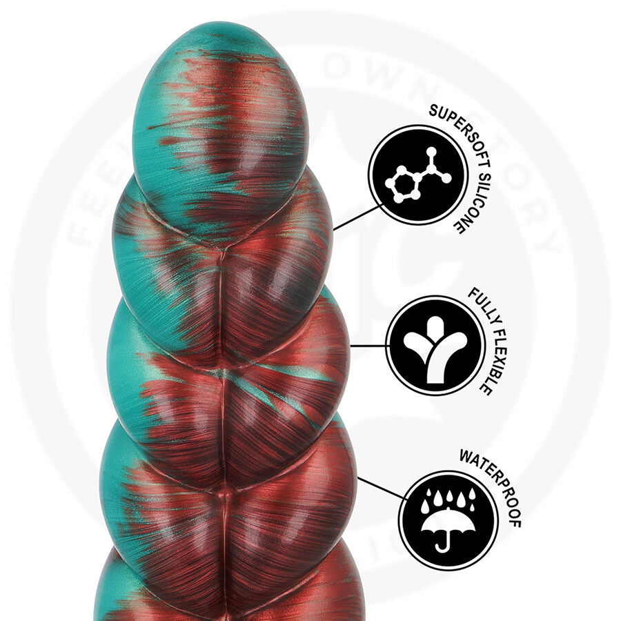 EPIC CYBERSILICOCK – Zirion "Fire" silicone dildo with suction cup (20.6 cm)