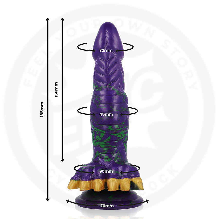 EPIC CYBERSILICOCK – Crocotta "Mystical Aurora" silicone dildo with suction cup (18.5 cm)
