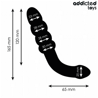 ADDICTED TOYS - Divpusējs silikona anālais stimulators 16.5 cm