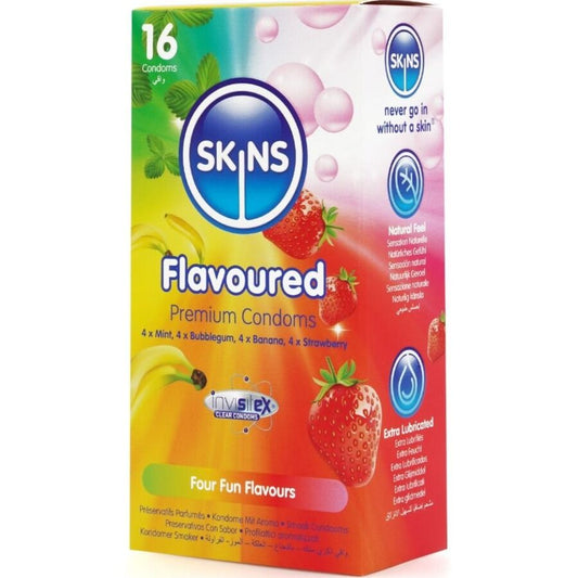 SKINS Flavours - Prezervatīvi 16 gab