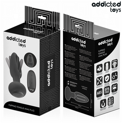 Анальный вибратор с вибрирующим язычком и пультом ДУ – ADDICTED TOYS
