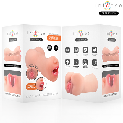 INTENSE DEEP TOUCH Riley Dubultais Mutes un Vagīnas Masturbators 800g