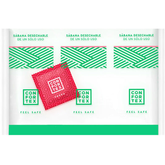 Produkts: CONFORTEX - Vienreizlietojamā higiēniskā plēve + zemeņu prezervatīvs