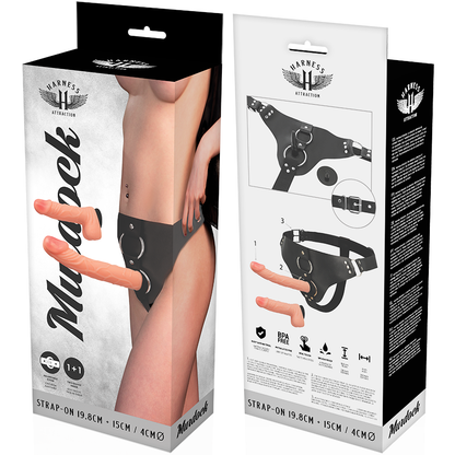 ПРИВЛЕЧЕНИЕ HARNESS - Страпон + 2 дилдо (19,8 и 15 см)