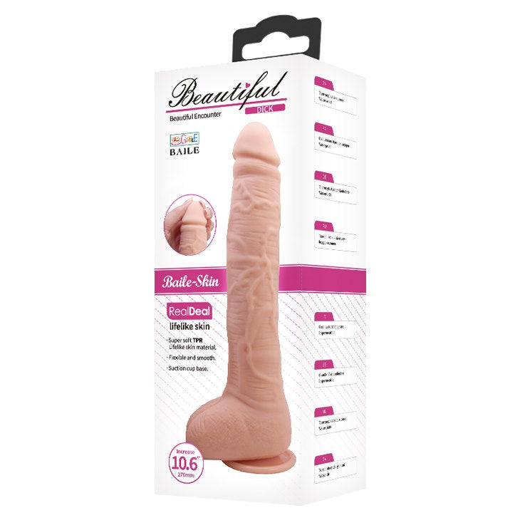 BAILE Beautiful Dick – Realistic dildo with suction cup 27 cm