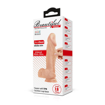 BAILE Beautiful Zebulon – Realistic dildo with suction cup (19.4 cm)