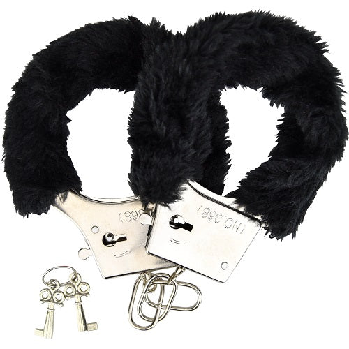 BDSM Black Furry Handcuffs