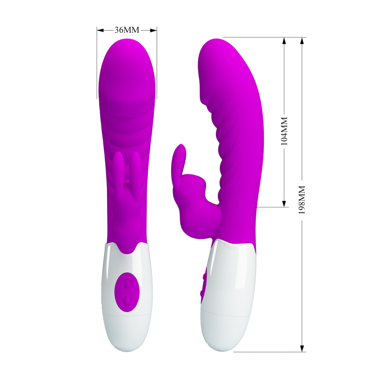 PRETTY LOVE Naughty Bunny must vibrator - G-punkti ja klitori stimuleerimine