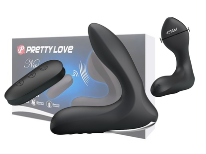 PRETTY LOVE Nasreddin - Prostatas masieris ar vibrācijas un piepūšanas funkciju