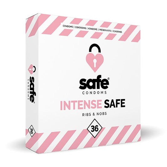 Prezervatīvi SAFE Intense Ribs & Nobs 36 gab.